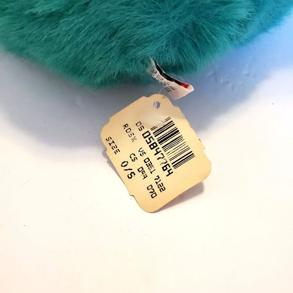 Vtg 1992 Gund Victoria's Secret Teddy Bear Plush Teal Turquoise Vinyl Paws TAGS